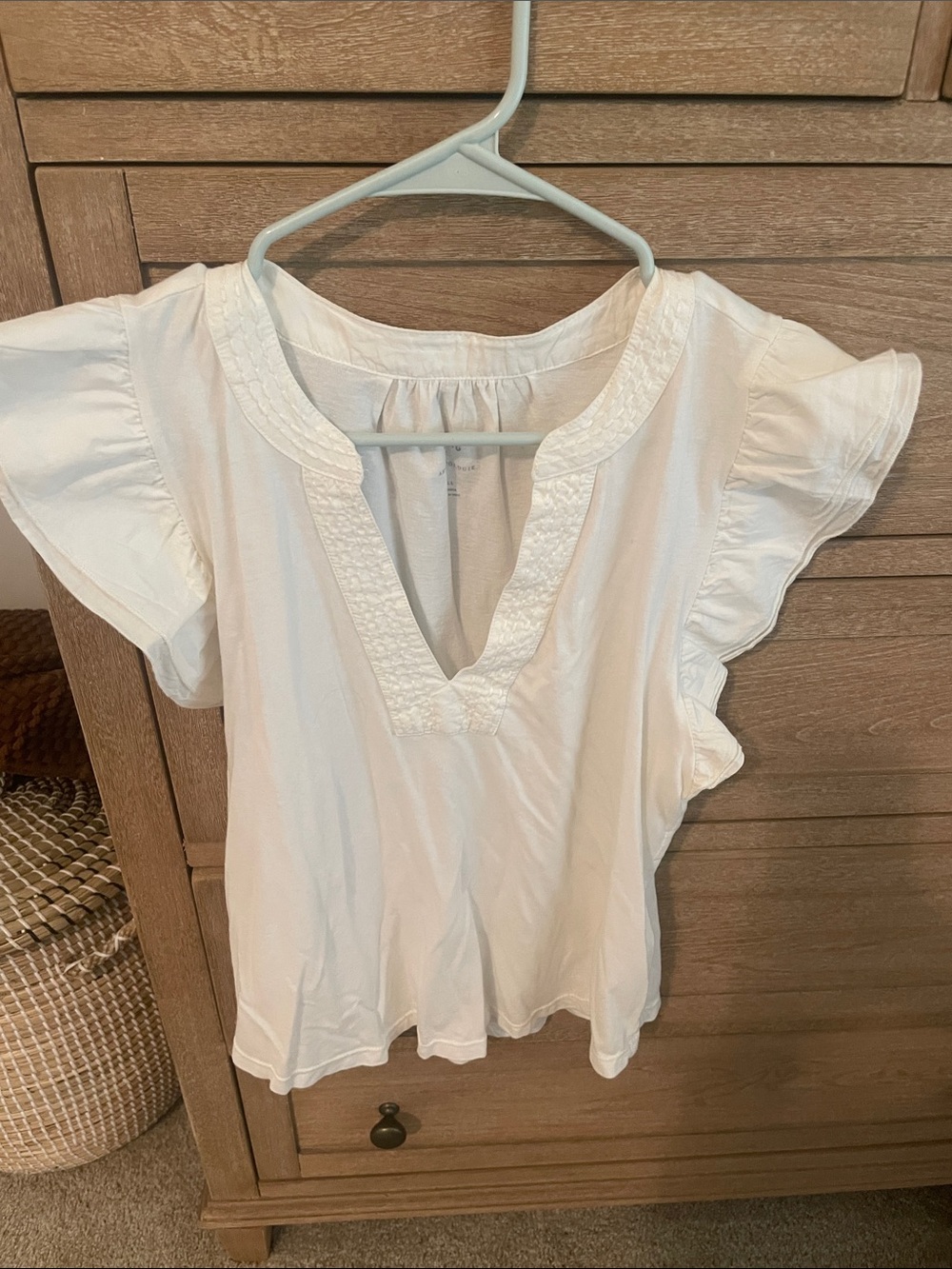Maeve flutter sleeve top